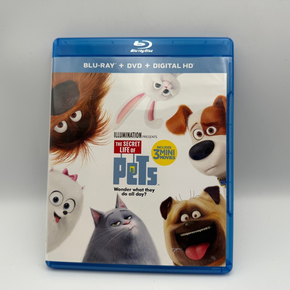 The Secret Life of Pets Blu-ray Cartoon Talking Dogs Funny Lover Pet Adventure